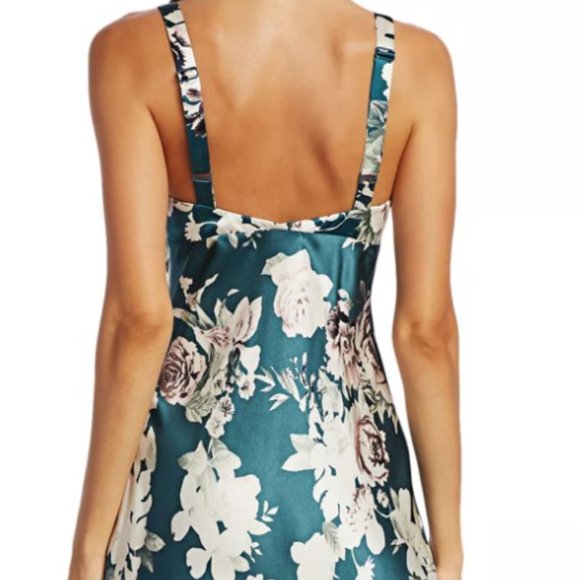 Black Iris TOMMIE Bouquet Print Silk Column Dress - Picture 12 of 15